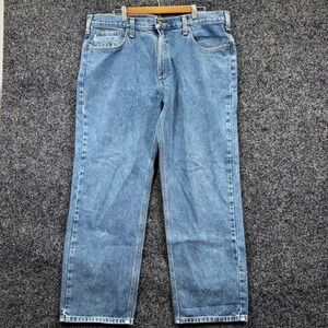 Carhartt B480 DVB Relaxed Fit Denim Jeans Mens 40x30 Medium Wash Blue Cotton